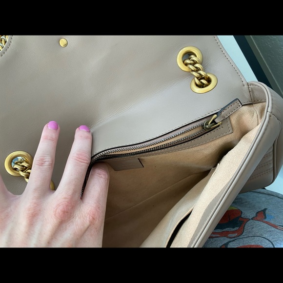 Gucci Marmont Matelasse Shoulder Bag Dusty Pink - Picture 4 of 6